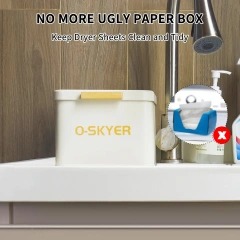 洗衣房系列金属储物桶带盖装饰桶防潮桌面金属收纳盒