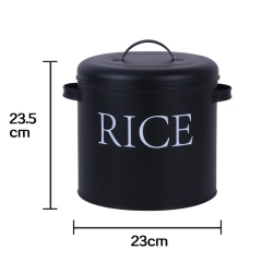 2023 Metal Rice Storage Bucket With Metal Lid and Handle Food Storage Box for Kitchen Grain Rice Container
