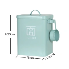 10L Metal Rice and Grain Storage Container With Metal Lid Handle and Spoon Rice Storage Box