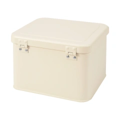 洗衣房系列金属储物桶带盖装饰桶防潮桌面金属收纳盒