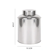 Hot Sale Tea Canister with Double Lid Sealing Large Sizes Tea Storage Can Stainless Steel Tea Container
