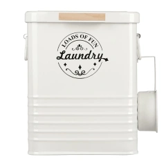 洗衣粉容器分配器支架洗衣房收纳金属洗衣皂分配器带勺子和盖子