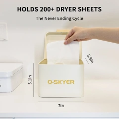 洗衣房系列金属储物桶带盖装饰桶防潮桌面金属收纳盒