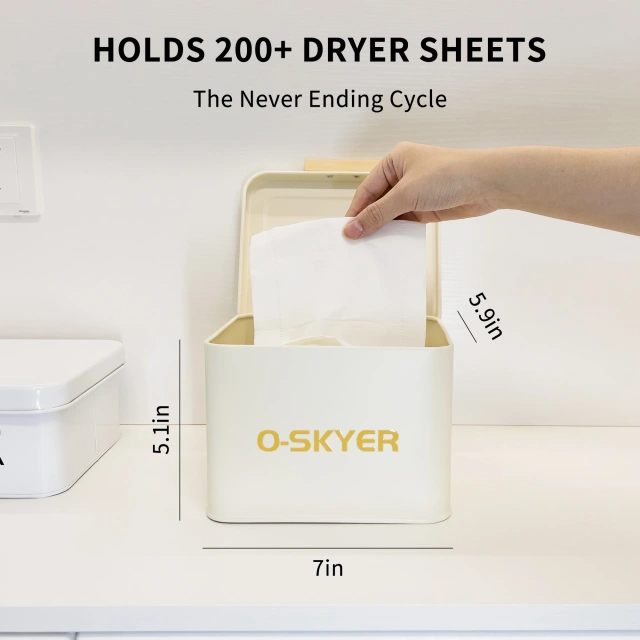 洗衣房系列金属储物桶带盖装饰桶防潮桌面金属收纳盒