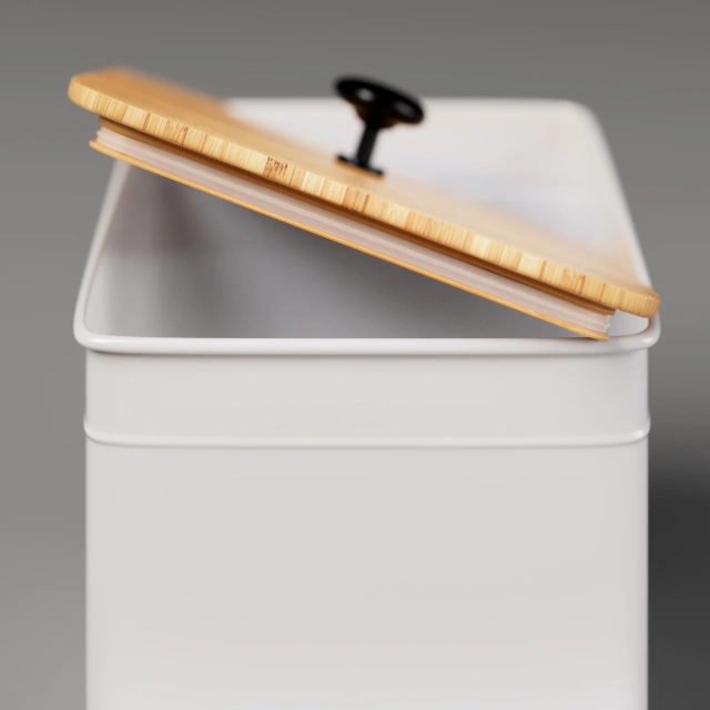 厨房台面用密封罐 4 件套 大铁质厨房密封罐 带密封盖 厨房容器套装