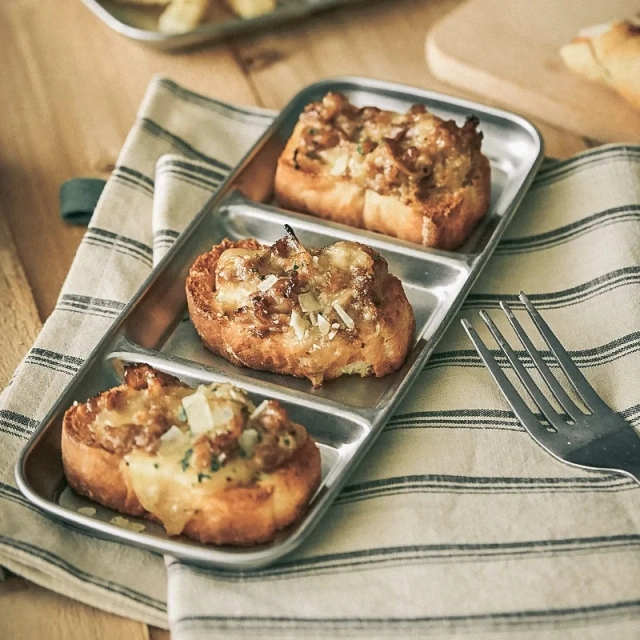 American Retro Frosted Hot Pot Dipping Seasoning Dish Small Dish Household Sauce Bowl 304 Stainless Steel Dividing Plate