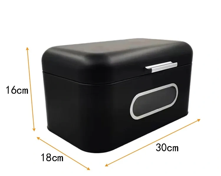 Galvanized Iron Bread Box Kitchen Countertops Metal Storage Bread Box Cabinet Vintage Black Bread Box With Window