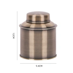 Tea Storage Container Wide-mouth Double-lid High-sealing Moisture-proof Tea Can Stainless Steel Tea Canister