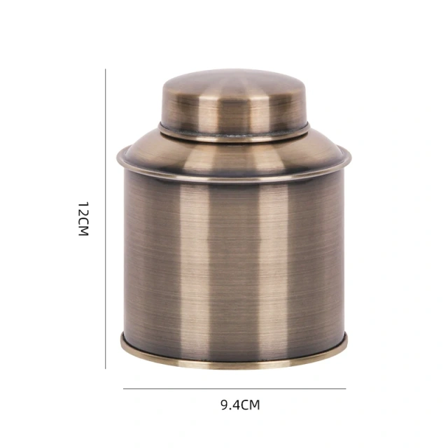 Tea Storage Container Wide-mouth Double-lid High-sealing Moisture-proof Tea Can Stainless Steel Tea Canister