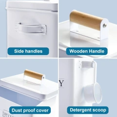 洗衣凝珠容器和烘干机纸架套装洗衣粉洗涤剂分配器带勺烘干机纸分配器