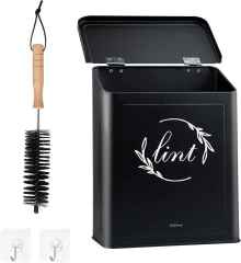 新款洗衣片收纳盒带盖金属磁性棉绒桶壁挂式洗衣罐