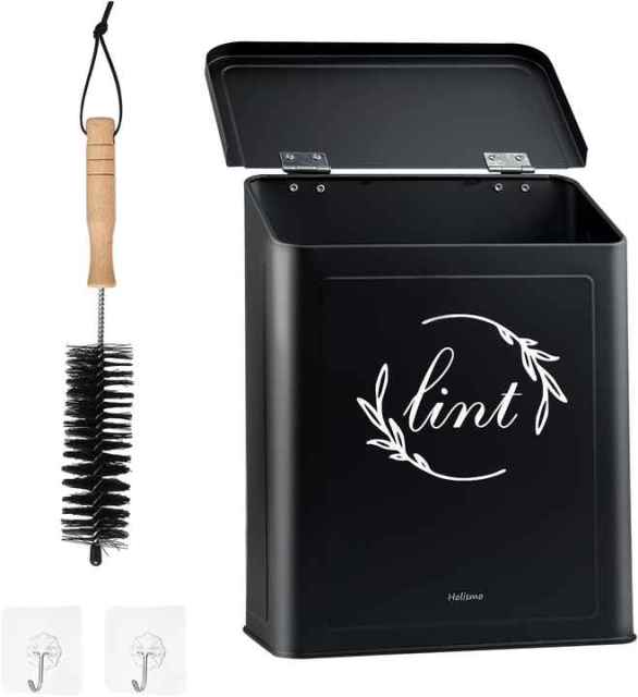 新款洗衣片收纳盒带盖金属磁性棉绒桶壁挂式洗衣罐