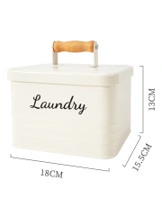 Laundry Room Storage Box with Lid Metal Laundry Dryer Sheet Dispenser Laundry Pods Container with Dryer Sheet Holder