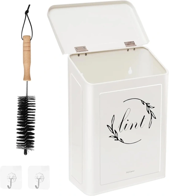 Sample Fashion Home Storage Laundry Detergent Pods Buckets White Metal Magnetic Laundry Lint Bin