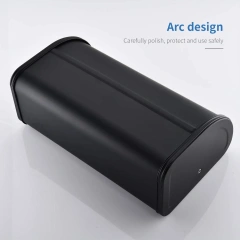 金属工厂定制厨房柜台储物面包箱不锈钢面包盒带卷盖