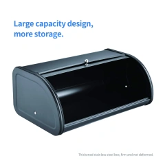 金属工厂定制厨房柜台储物面包箱不锈钢面包盒带卷盖