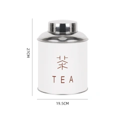 Hot Sale Tea Canister with Double Lid Sealing Large Sizes Tea Storage Can Stainless Steel Tea Container