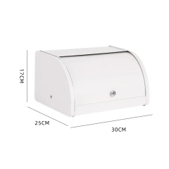 新款大号面包储存罐，带密封盖，定制白色农家面包盒，适用于厨房