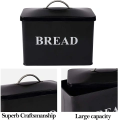 超大节省空间的垂直面包盒可容纳 2 条面包 - 奶油色超大面包盒面包架