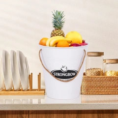 Hot Sale Custom Made Farmhouse Large Pegs Bucket Galvanized Metal Storage Bucket Household Ice Bucket