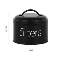 Wholesale Metal Sugar Tanks Storage Buckets Black Children Candy Storage Box with Lid