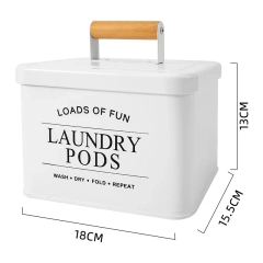 Laundry Room Storage Box with Lid Metal Laundry Dryer Sheet Dispenser Laundry Pods Container with Dryer Sheet Holder