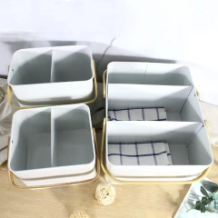 管家清洁工具携带实用盒镀锌厨房餐具用具容器金属储物盒铁质箱