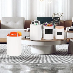 DIY创意饼干储物罐写上你喜欢的名字金属储物罐带竹盖白色储物容器