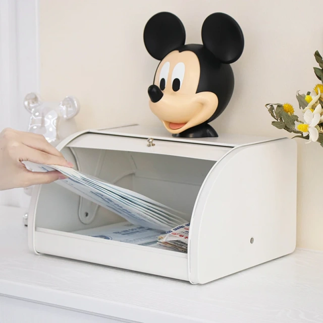 新款大号面包储存罐，带密封盖，定制白色农家面包盒，适用于厨房