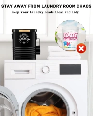 洗衣粉容器分配器支架洗衣房收纳金属洗衣皂分配器带勺子和盖子