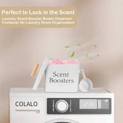 Metal Scent Booster Container for Scent Beads Laundry Room Scent Booster Dispenser With Scoop