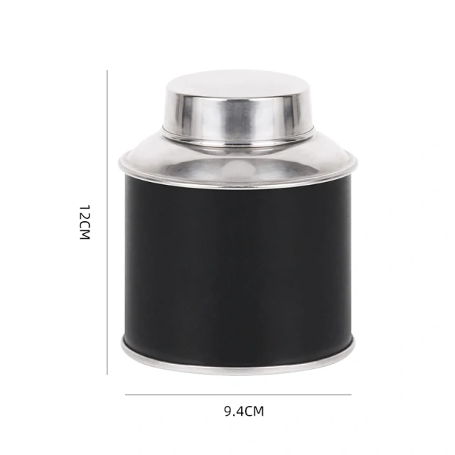 Tea Storage Container Wide-mouth Double-lid High-sealing Moisture-proof Tea Can Stainless Steel Tea Canister