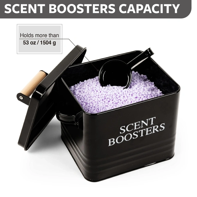 现代农舍金属洗衣香氛增强珠分配器容器带勺适用于洗衣房装饰