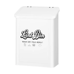 Sample Fashion Home Storage Laundry Detergent Pods Buckets White Metal Magnetic Laundry Lint Bin