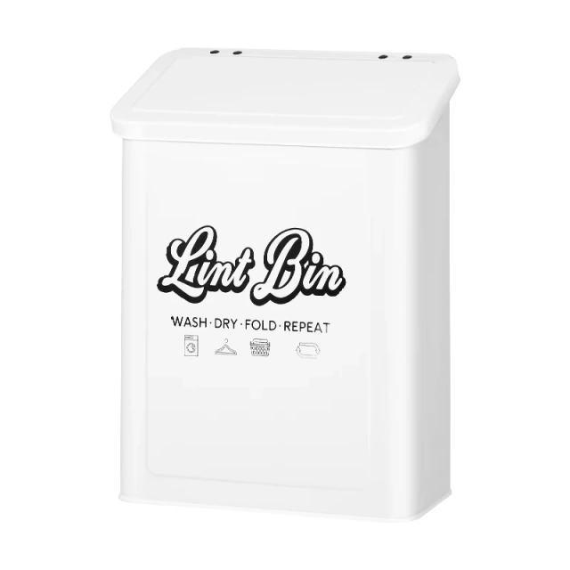 Sample Fashion Home Storage Laundry Detergent Pods Buckets White Metal Magnetic Laundry Lint Bin