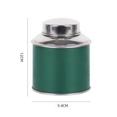 Tea Storage Container Wide-mouth Double-lid High-sealing Moisture-proof Tea Can Stainless Steel Tea Canister