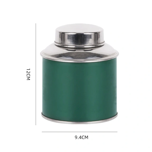 Tea Storage Container Wide-mouth Double-lid High-sealing Moisture-proof Tea Can Stainless Steel Tea Canister