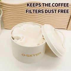 Factory Wholesale Office  Metal Storage Bucket Coffee Canister Kitchen Tissue Container with Lid