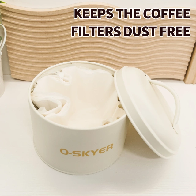 Factory Wholesale Office  Metal Storage Bucket Coffee Canister Kitchen Tissue Container with Lid