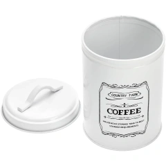 Set of 4 Kitchen Canisters with Airtight Lids Coffee Tea Sugar Flour Metal Tin Jars Nesting Food Storage Container Set