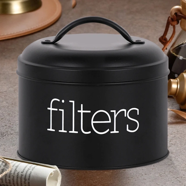 Wholesale Metal Sugar Tanks Storage Buckets Black Children Candy Storage Box with Lid