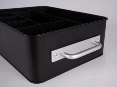 Kitchen Cabinet Organizer Galvanized Iron Silverware Drawer Iron Kitchen Utensil Holder and Cutlery Tray for Flatware Knives