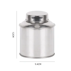 Tea Storage Container Wide-mouth Double-lid High-sealing Moisture-proof Tea Can Stainless Steel Tea Canister