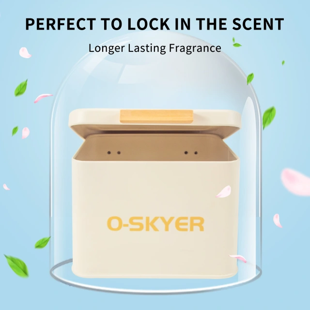 洗衣房系列金属储物桶带盖装饰桶防潮桌面金属收纳盒