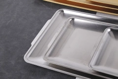 餐盘餐具托盘盘子和碗套装银色复古派对圆形鱼盘用于食物不锈钢适用于活动金属