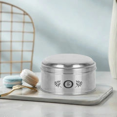 Tabletop Metal Tea Can with Lid Sealing Storage Box New Style Simple Stainless Steel Tea Canister