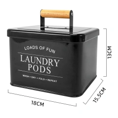 Laundry Room Storage Box with Lid Metal Laundry Dryer Sheet Dispenser Laundry Pods Container with Dryer Sheet Holder