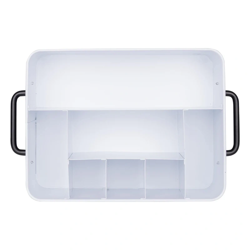 Kitchen Cabinet Organizer Galvanized Iron Silverware Drawer Iron Kitchen Utensil Holder and Cutlery Tray for Flatware Knives