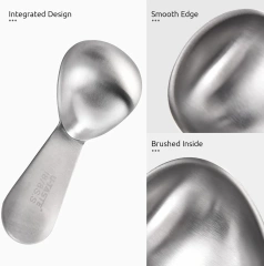 15ml Tablespoon Measuring Spoon Short Handled Measure Scooper for Ground Coffee, Bean 30ml Stainless Steel Coffee Scoop: