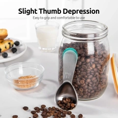 15ml Tablespoon Measuring Spoon Short Handled Measure Scooper for Ground Coffee, Bean 30ml Stainless Steel Coffee Scoop:
